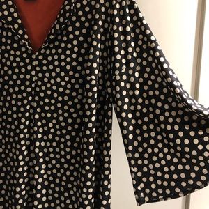 Black and white polka dot dress